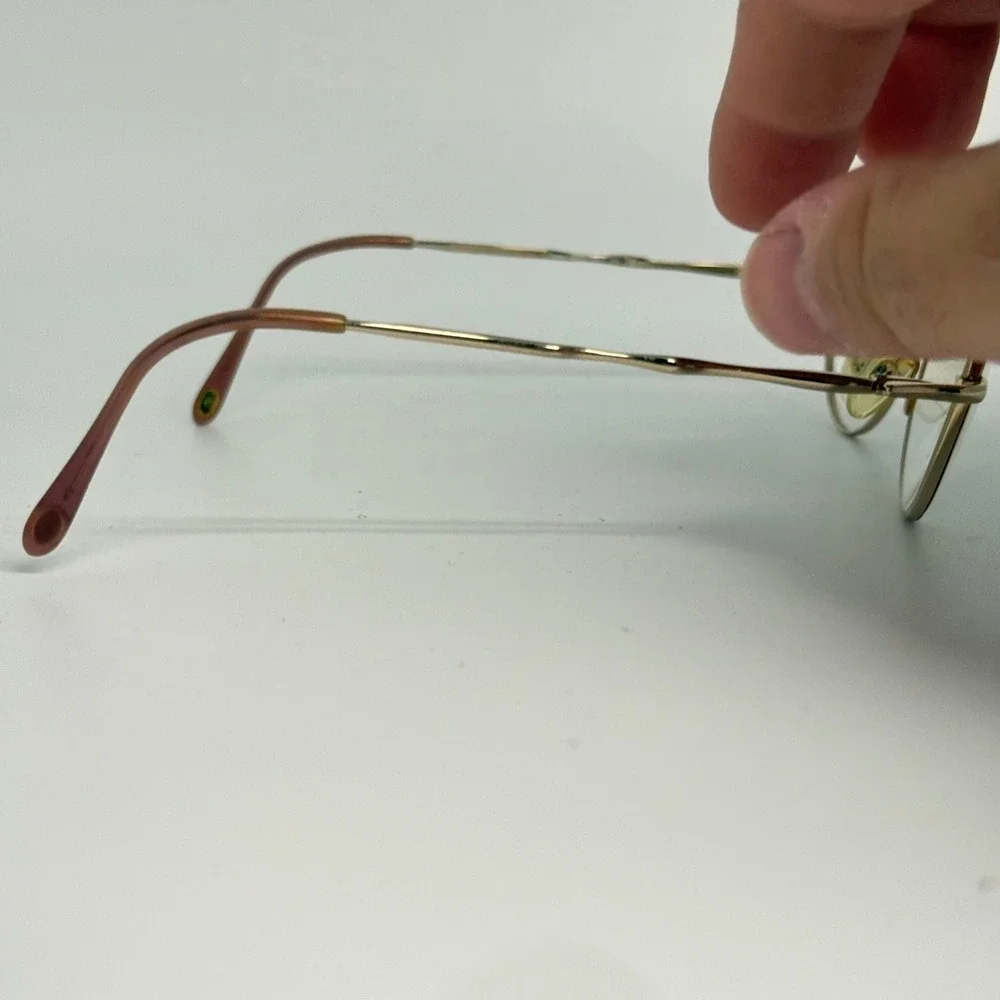 Nine West 93 9WT 130 Gold Oval Metal Eyeglass Frames Vintage Style